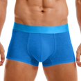 thumbnail image 2 of Domuza Mens Boxer Briefs Multiple Colors Underwear for Men Soft Breathable Trunk Soft Comfortable Underwear Royal Blue M, 2 of 5
