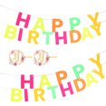 thumbnail image 3 of 2 juegos de pancartas de cumpleaños juego de pancartas de confeti tarjetas con letras suministros para fiestas y eventos temáticos decoración para pancartas de feliz ANGGREK  Otros, 3 of 8