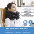 thumbnail image 4 of Dispositivo de tracción cervical, soporte de cuello inflable (gris), collarín ajustable que es bueno para la alineación de la columna y el alivio del dolor de cuello crónico, tracción, 4 of 5