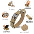 thumbnail image 4 of WAAYEEPAL Heavy Duty Nylon Dog Collar, Adjustable Training Collar with Control Handle, Sturdy Metal Buckle and AirTag Holder for Medium and Large Dogs (XL, Khaki), 4 of 7