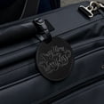 thumbnail image 5 of Pray More Worry Less Round Leather Luggage Card Suitcase Carry-On ID Tag, 5 of 8