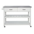 Kitchen Island Cart with Stainless Steel Table Top, Kitchen Islan on