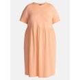 thumbnail image 4 of Terra & Sky Women’s Plus Babydoll Dress, Sizes 0X-5X, 4 of 4