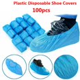 thumbnail image 1 of 100PCS Boot Covers Plastic Disposable Shoe Thick Overshoes Medical Waterproof, 1 of 5