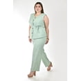 thumbnail image 2 of Conjunto Chaleco y Pantalon Roman Fashion /Tallas Extras, 2728 (Pistache) verde claro 42, 2 of 6