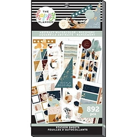 The Happy Planner Sticker Value Pack - Planner & Journal Accessories -Watercolor Recovery Theme - Wellness - Multi-Color - Great for Planning & Motivation - 30 Sheets, 892 Stickers
