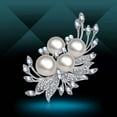 thumbnail image 5 of Fashion Scarf buckle anti-exposure alloy diamond pearl brooch rhinestone clothing pin corsage-30, 5 of 5