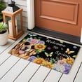 thumbnail image 4 of Spring Dog Entryway Rug 2'x3'&nbsp; Non Slip Front Door Mats, Black Watercolor Botanical Floral Sunflower Entrance Rugs Indoor Outdoor Carpet, Washable Floor Mats Small Area Rug for Bedroom Kitchen, 4 of 8