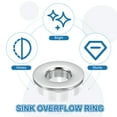 thumbnail image 3 of Uxcell Sink Overflow Ring, Bathroom Sink Overflow Drain Cover for Wash Basin Silver/White, 3 of 7
