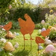 thumbnail image 5 of Garden Flower Pot Outdoor Courtyard Inserts Wrought Iron Silhouettes Decorative Easter Table Decor, 5 of 6