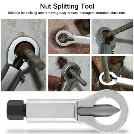 

Tebru Nut Splitter Rusted Broken Damaged Corroded Stuck Nut Removing Splitting Tool Remover Splitter Nut Remover