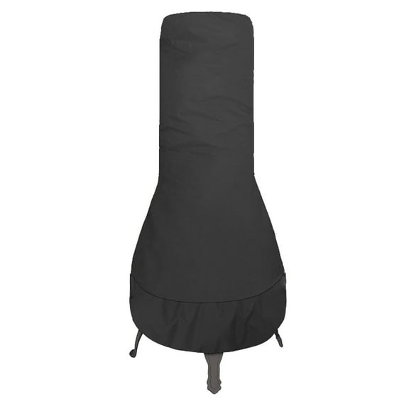 Weather-Resistant Chiminea Cover: 48x24x12inch Protection for All Seasons! Black Smile Home