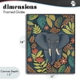 thumbnail image 4 of Stupell Industries Eclectic Exotic Leaf Pattern Elephant Black Framed Giclee Art, 11 x 14, by Lisa R Dumm, 4 of 8
