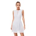 thumbnail image 2 of Aiihoo Women Lyrical Dance Dress Sleeveless Ballet Leotard Shiny Rhinestones Figure Skating Dress White XL, 2 of 7