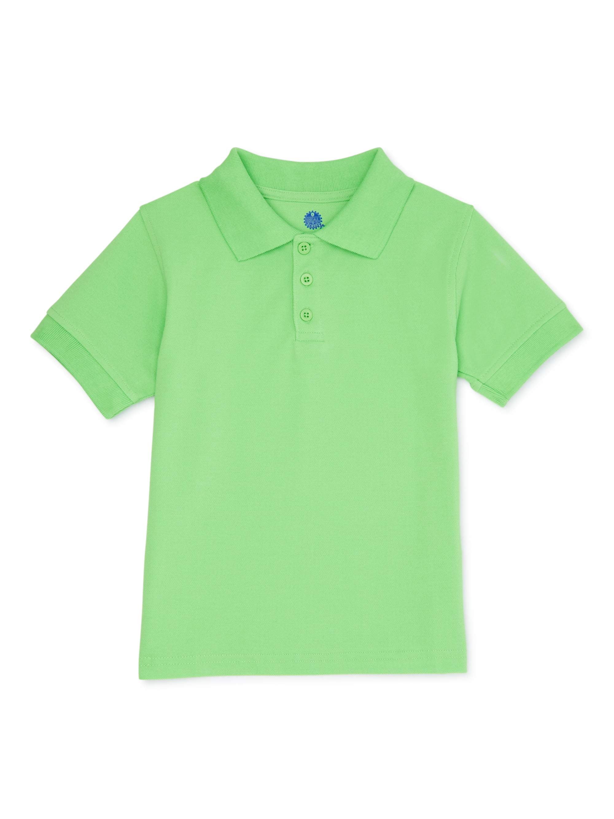 Real School Toddler Unisex School Uniform Short Sleeve Pique Polo Shirt ...