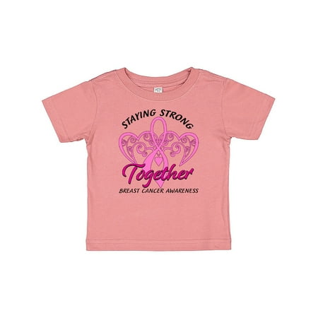 

Inktastic Staying Strong Together with Pink Breast Cancer Ribbon Gift Baby Boy or Baby Girl T-Shirt