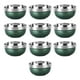thumbnail image 2 of Advancent Cuenco aislante de doble capa de acero inoxidable, 10 Uds., contenedor instantáneo para mezclar alimentos, utensilios, cubiertos, Cocina y Comedor Verde 11.5 cm (85g), 2 of 6