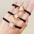 thumbnail image 4 of Dinheiro - Banda de goma elástica de alta elasticidad para niña, cola de caballo, cuerda, accesorios para el cabello huecos con perlas, 4 of 5