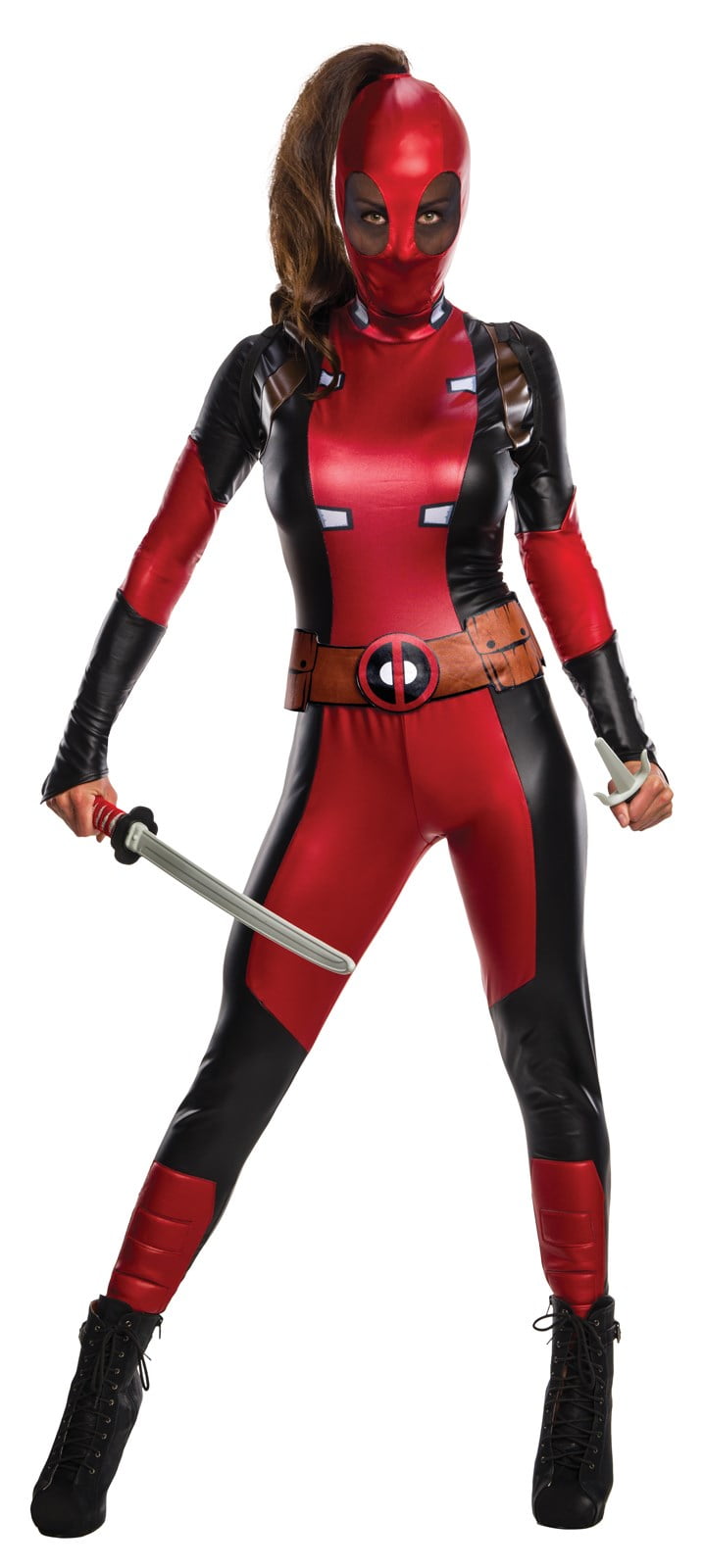 Adult Official Deluxe Marvel Deadpool Muscle Chest Fancy Dress Costume Cosplay 