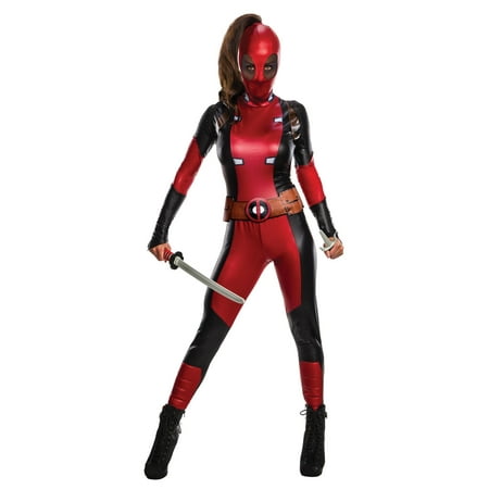 X-Men Lady Deadpool Women's Halloween Fancy-Dress Costume for Adult, M