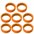 thumbnail image 4 of Juego de 8 cubiertas de silicona para ruedas de equipaje, color naranja, con cancelación de ruido y absorción de impactos, 4 of 8
