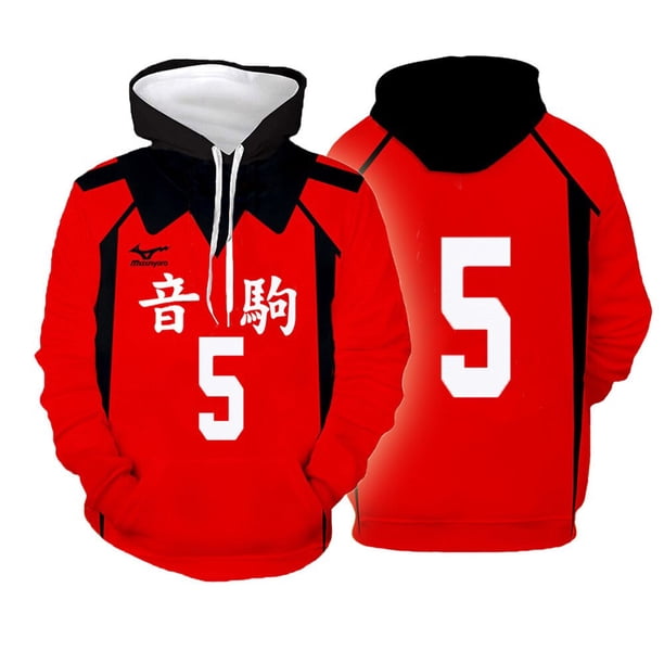 ¡Anime Japón Haikyu! Disfraz de cosplay Nekoma High School Kozume Kenma Kuroo Tetsurou Sudaderas con capucha 3D UnisexKenma KozumeL Deng Xun unisex