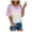 Pink, variant on TKLPEHG Womens Tops Crew Neck Tunic Shirts Short Sleeve T Shirts Gradient Color Tshirt Dressy Casual Blouses Fashion Summer Loose Fitted Womens Clothes (Blue,XXXL)