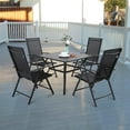 thumbnail image 5 of Sophia&William Patio Steel Sling Folding Dining Chairs Set of 2 - Black, 5 of 7