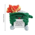thumbnail image 6 of Opvise 2Pcs Positive Crochet Flame Dumpster with Encouraging Card Emotional Support Handmade Knitting Trash Can Doll Decoration Ornament, 6 of 8