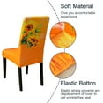 thumbnail image 4 of Sunflower Chair Covers for Dining Room Set of 4, High Stretch Removable Washable Parsons Chair Slipcover for Home Party Hotel Wedding Ceremony (Orange,4PCS), 4 of 6