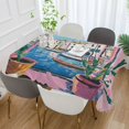 thumbnail image 2 of Yayeee Tablecloths 54" x 54" Rectangle Wrinkle Resistant Party Table Cover, Blue Plants Window, 2 of 8