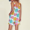 thumbnail image 6 of Kixjoy Rompers for Women Casual Easter Graphic Wide Leg Shorts Romper Sleeveless Soft Pleated Jumpsuits Loose Fit Trendy Beach Women's Rompers with Pockets, Yellow S, 6 of 6