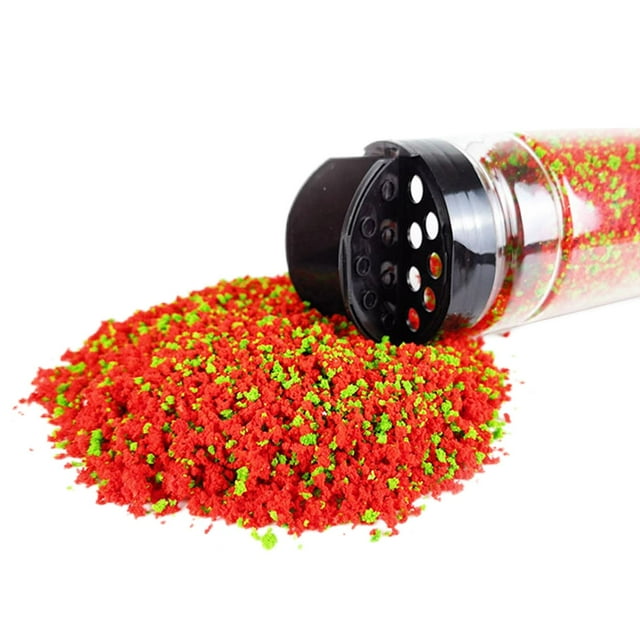 TISHITA Poudre d'Arbre Miniature 520ml Modèle de Chemin de Fer Kit de Construction de Jardin Poudre Feuillage Rouge Vert