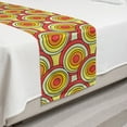thumbnail image 2 of Retro Bed Runner, Geometric Pattern with Circles in Warm Pastel Tones, Decorative Accent Bedding Scarf for Hotels Homes and Guestrooms, Twin, Multicolor, by Ambesonne, 2 of 2