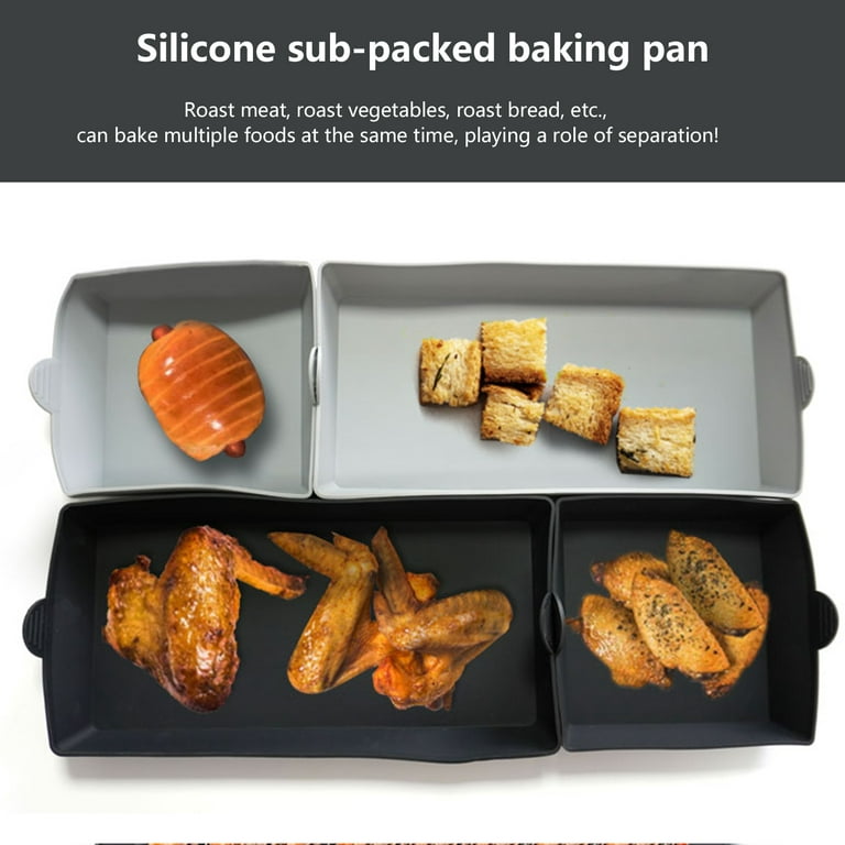 Silicone Sheet Pan Set,4pcs Silicone Dividers For Baking Trays, Baking Pan  Dividers, Baking Cooking