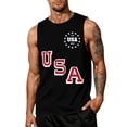 thumbnail image 2 of America 250th Anniversary Shirt for Men Usa Independence Day 4th Of July Tank Tops Retro American Flag Graphic Sleeveless Patriotic Tank Tops We the People Crewneck Outfits,Black 2XL, 2 of 3
