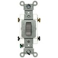 thumbnail image 2 of Leviton 1222-SGY 20 Amp, 120/277 Volt, Toggle Double-Pole AC Quiet Switch, Heavy Duty Grade, Grounding, Gray, 2 of 2