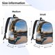 thumbnail image 2 of Disketp Lighthouse print Canvas Backpack Lightweight Travel Daypack Student Rucksack Laptop Backpack-Medium, 2 of 5