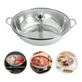 thumbnail image 2 of ChicHomey 13-Inch Stainless Steel Hot Pot with Clear Lid,Non-Stick & Rust-Resistant,Divided Mandarin Duck,for Induction/Gas/Electric Stoves, Family-Size Cooking, 2 of 13