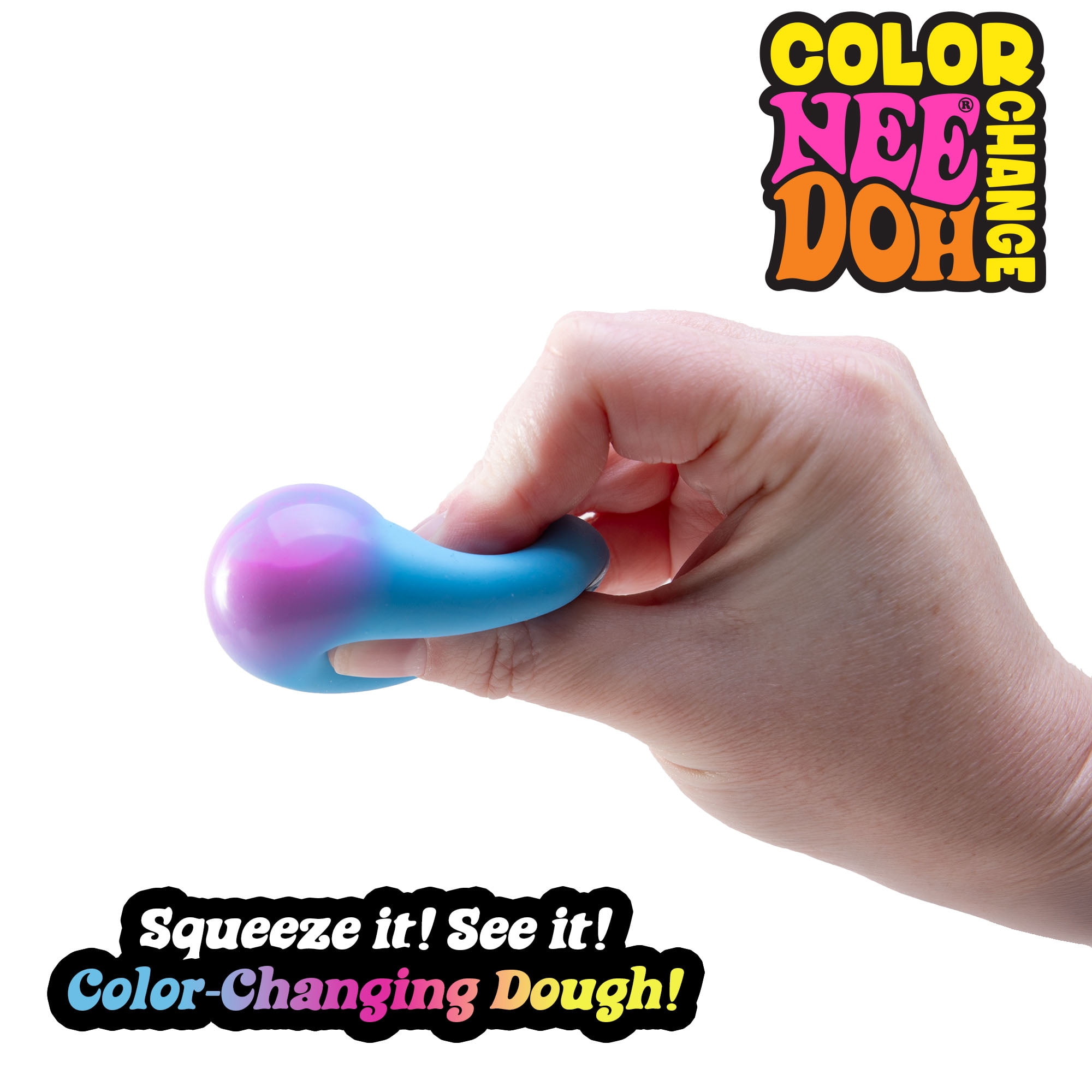NeeDoh Fab Four Sensory Squeeze Toy Set, 4 Pack Squishy Stress Balls, Ages 3+