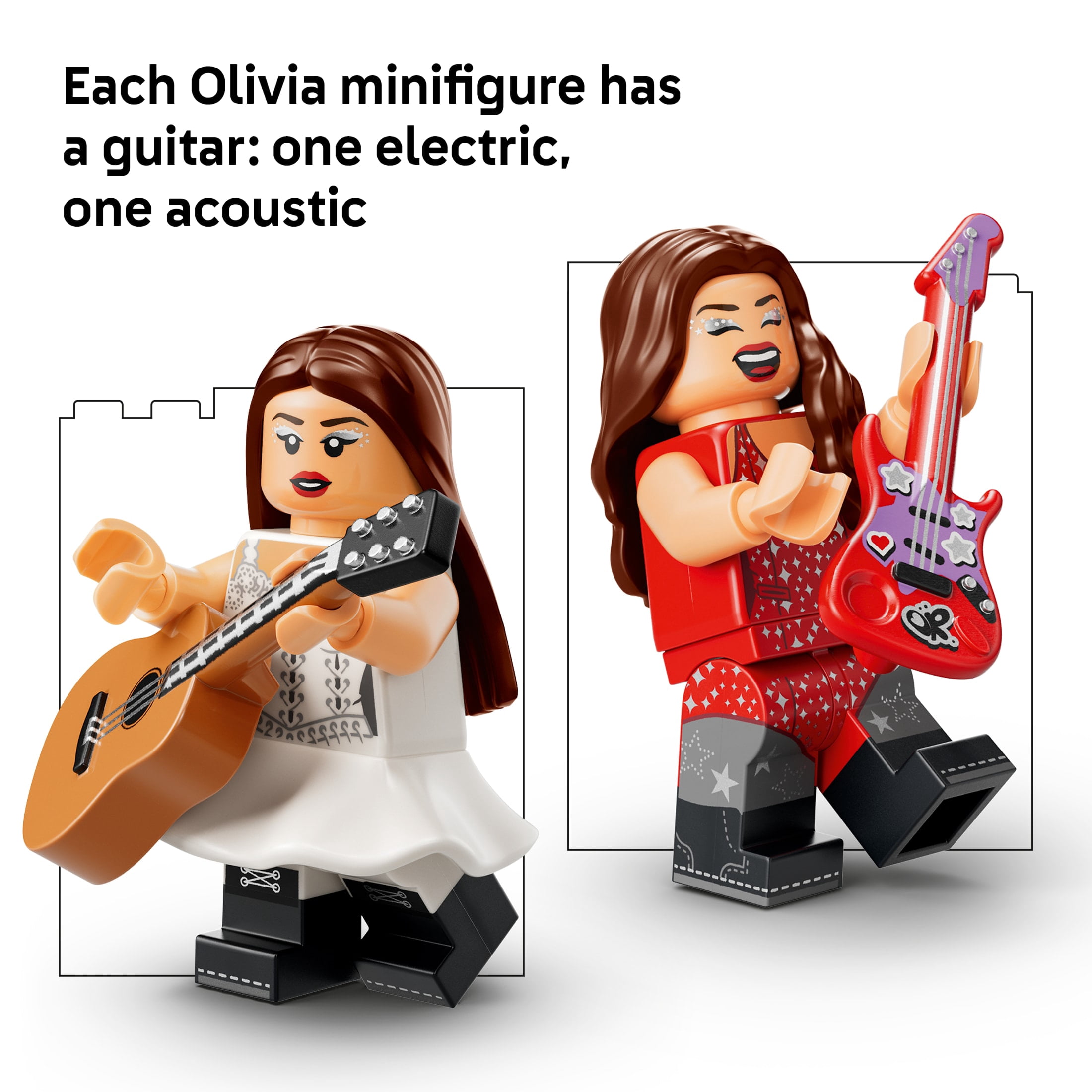 LEGO Editions Olivia Rodrigo's Dual Guitar - Building Toy for Girls & Boys, Ages 14+ - Teen Bedroom Decor - Gift for Music Fans - 43031