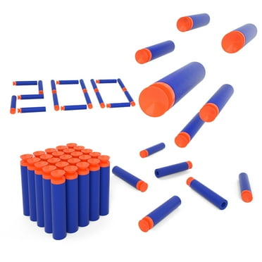 BOROLA 200pcs 7.2cm Refill Bullet Darts Compatible for Nerf Elite Series Blasters Kid Toy Gun - Dark Blue,Suction