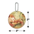 thumbnail image 6 of Christmas Holiday Retro Antique Dear Santa Letters Round Luggage ID Tag Card Suitcase Carry-On, 6 of 8