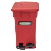 CompoKeeper Kitchen 6 Gallon Compost Organic Waste Kitchen Bin Trash Can, Red