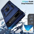thumbnail image 5 of for Google Pixel 7 Case with Camera Lens Cover, HD Screen Protector, 10 FT Military Grade Drop Protection, Magnetic Ring Holder Kickstand Protective Phone Case for Google Pixel 7, Navy Blue, 5 of 7