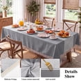 thumbnail image 2 of MeyJey 55”x84” Tablecloths for Rectangle Tables, Waterproof Linen Cotton Farmhouse Table Cloths with Tassel for Kitchen Dining, Gray, 2 of 10