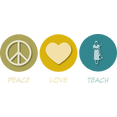 thumbnail image 3 of CafePress - Peace Love Teach Dark T Shirt - Men's Classic Cotton T-Shirts, 3 of 3
