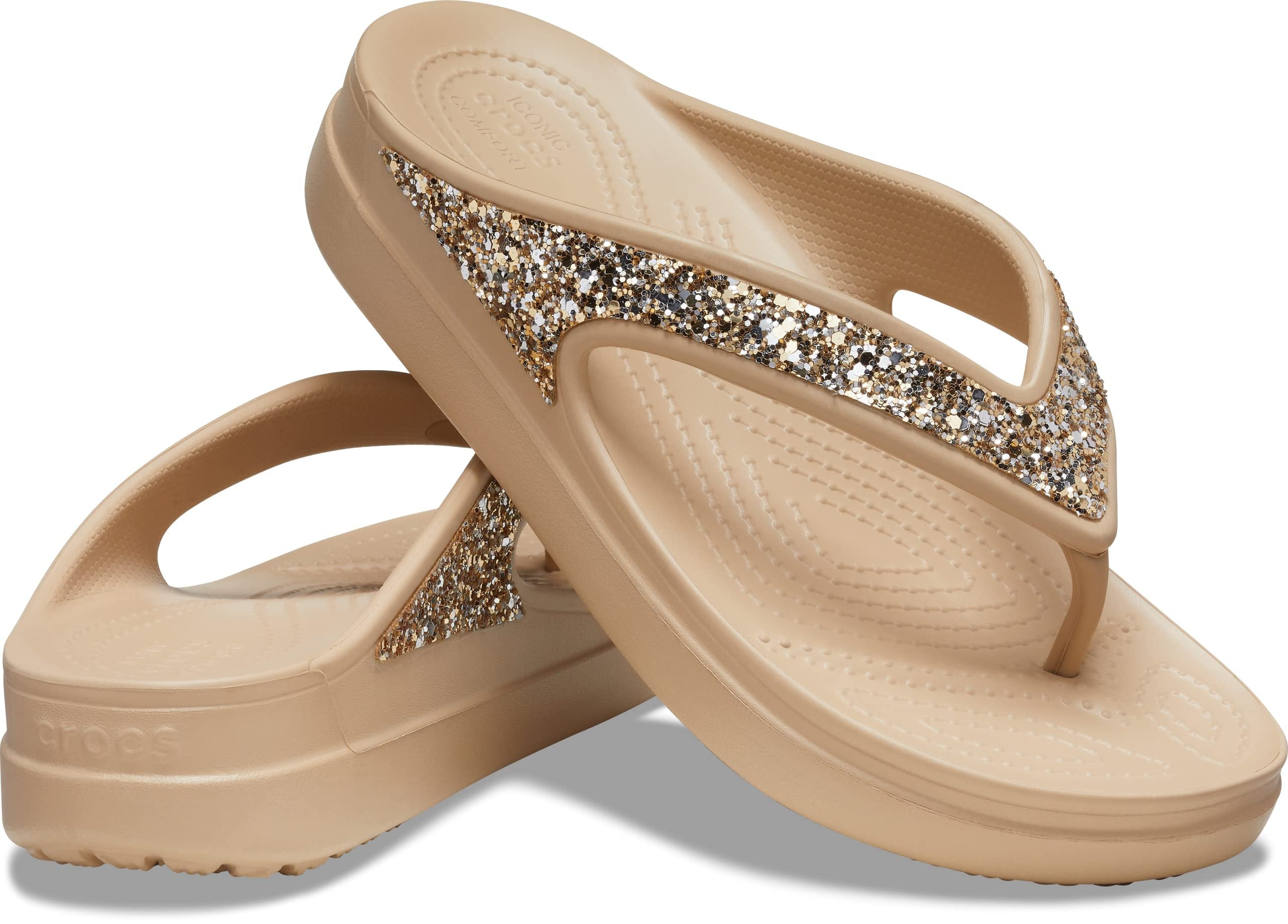 Crocs Women's Sloane Glitter Flip Sandal