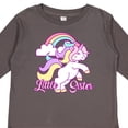 thumbnail image 4 of Inktastic Little Sister Unicorn Girls Long Sleeve Toddler T-Shirt, 4 of 5