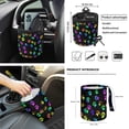 thumbnail image 4 of Yuyamidu Colorful Dog Paw Front Car Seat Cover Set with Steering Wheel Cover Cute Seat Belt Armrest Covers Cup Holders Trash Bag Air Vent Pocket Rear View Mirror Protector Keychain, 12 Pack, 4 of 7